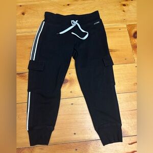 DKNY Sport Black Joggers Cargo Style Size M Drawstring